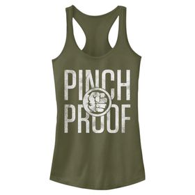 Marvel Klasik Hulk Pinch Proof Racerback Military Green Kadın Atlet