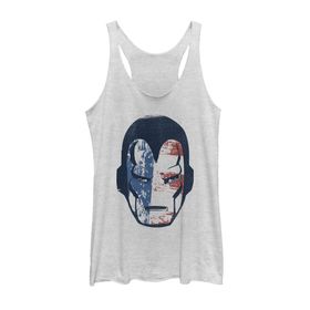 Marvel Klasik Iron Man Americana Racerback White Heather Kadın Atlet