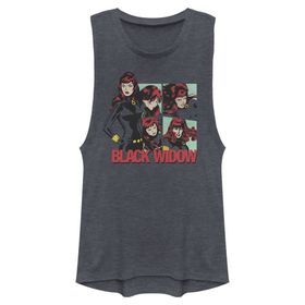 Marvel Klasik Kara Dul Kilit Kolsuz Denim Blue Heather Kadın Atlet
