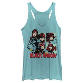 Marvel Klasik Kara Dul Kilit Racerback Tahiti Blue Kadın Atlet
