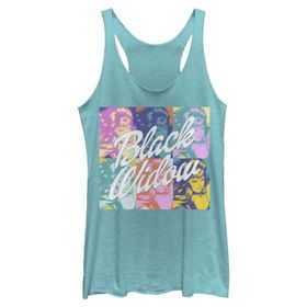 Marvel Klasik Kara Dul Pop Racerback Tahiti Blue Kadın Atlet
