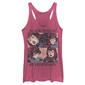 Marvel Klasik Kara Dul Racerback Pink Heather Kadın Atlet