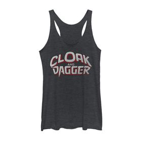 Marvel Klasik Logo Racerback Black Heather Kadın Atlet