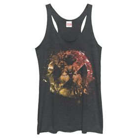 Marvel Klasik Logo X Racerback Black Heather Kadın Atlet