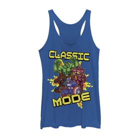 Marvel Klasik Moda Racerback Royal Blue Heather Kadın Atlet