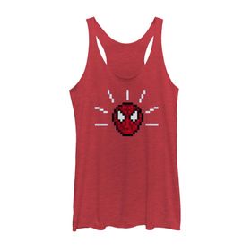 Marvel Klasik Pixel Spidey Sense Racerback Red Heather Kadın Atlet