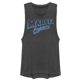 Marvel Klasik Retro Logolu Kolsuz Charcoal Kadın Atlet