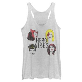 Marvel Klasik Sheroes Racerback White Heather Kadın Atlet