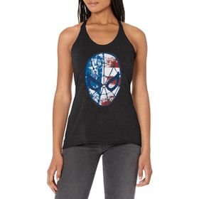 Marvel Klasik Spidey Americana Racerback Black Heather Kadın Atlet
