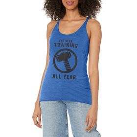Marvel Klasik Thor Training All Year Racerback Royal Blue Heather Kadın Atlet