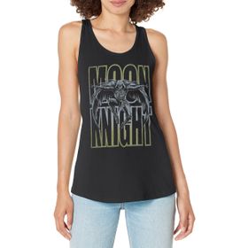 Marvel Knight Moon Jumps Junior's Racerback Black Kadın Atlet