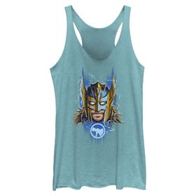Marvel Love Thunder Thor Kask Racerback Tahiti Blue Kadın Atlet