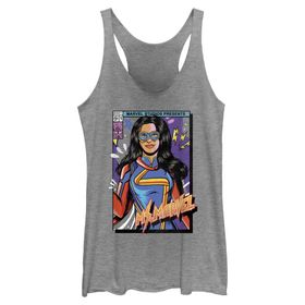 Marvel Ms Cover Racerback Gray Heather Kadın Atlet