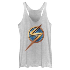 Marvel Ms Logo İcon Racerback White Heather Kadın Atlet