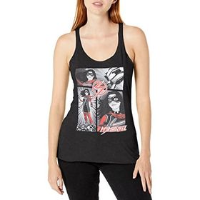 Marvel Ms Panel Racerback Black Heather Kadın Atlet