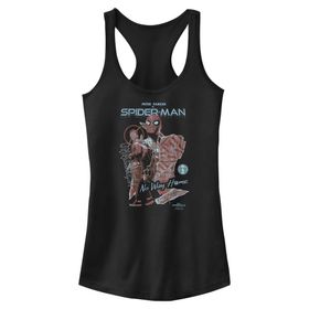 Marvel Örümcek Adam No Way Home Maskeli Poster Racerback Black Kadın Atlet