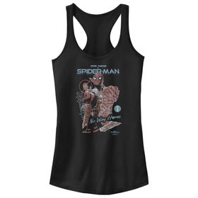 Marvel Örümcek Adam No Way Home Maskeli Poster Racerback Black Kadın Atlet
