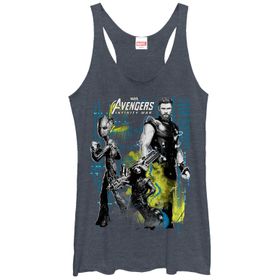 Marvel Space Crew Racerback Navy Blue Heather Kadın Atlet
