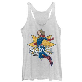 Marvel Star Racerback White Heather Kadın Atlet