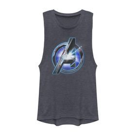 Marvel Tech Logolu Kolsuz Denim Blue Heather Kadın Atlet