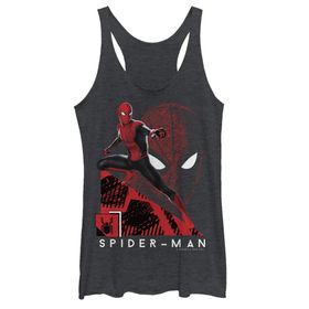 Marvel Tech Spidey Racerback Black Heather Kadın Atlet