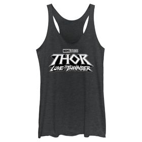 Marvel Thor Love and Thunder Dark Logolu Üç Karışım Black Heather Kadın Atlet