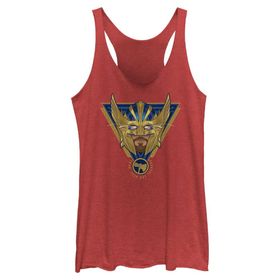 Marvel Thor Love Thunder Electric Üçgen Rozet Racerback Red Heather Kadın Atlet