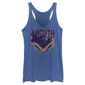 Marvel Thor Love Thunder Mighty Üçgen Rozet Racerback Royal Blue Heather Kadın Atlet