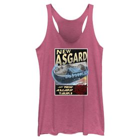 Marvel Thor Love Thunder New Asgard Destination Racerback Pink Heather Kadın Atlet
