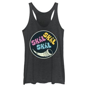 Marvel Thor Love Thunder Skal Rozet Racerback Black Heather Kadın Atlet