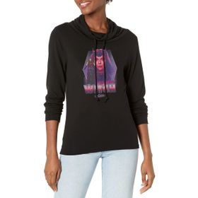 Marvel Wandavision Avenger Junior's Plus Kısa Kollu Black Kadın T-shirt