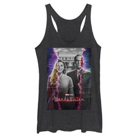 Marvel Wandavision Teaser Poster Racerback Black Heather Kadın Atlet