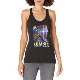 Marvel Watcher Zombi Şapka Racerback Black Heather Kadın Atlet