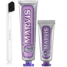 Marvis Jasmin Mint 3'lü 85 ml + 25 ml Diş Macunu + Marvis Yumuşak Diş Fırçası