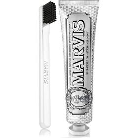 Marvis Smokers Mint Beyazlatıcı 85 ml Diş Macunu ve Marvis White Soft Diş Fırçası