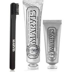 Marvis Smokers Whitening Mint 3'lü 85 ml + 25 ml Diş Macunu +Orta Sert Diş Fırçası