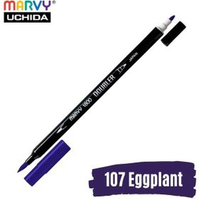 Marvy 1800-107 Brush Pen Çift Uçlu Eggplant Fırça Kalem