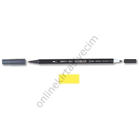 Marvy 1800-22 Limon Sarısı Çift Uçlu Brush Pen Fırça Kalem