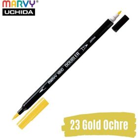 Marvy 1800-23 Altın Sarısı Çift Uçlu Brush Pen Fırça Kalem