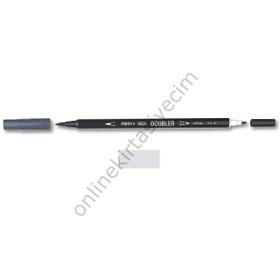 Marvy 1800-26 Gümüş Çift Uçlu Brush Pen Fırça Kalem