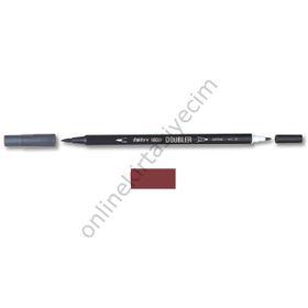 Marvy 1800-28 Ingiliz Kırmızısı Çift Uçlu Brush Pen Fırça Kalem