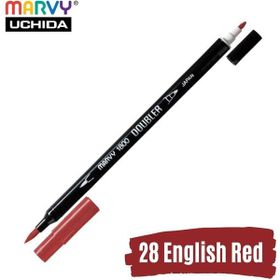 Marvy 1800-28 Ingiliz Kırmızısı Çift Uçlu Brush Pen Fırça Kalem