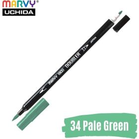 Marvy 1800-34 Brush Pen Çift Uçlu Pale Green Fırça Kalem