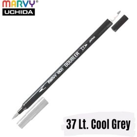 Marvy 1800-37 Açık Gri Çift Uçlu Brush Pen Fırça Kalem