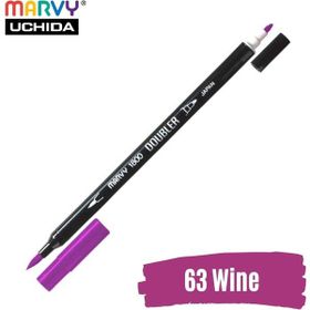 Marvy 1800-63 Brush Pen Çift Uçlu Wine Fırça Kalem