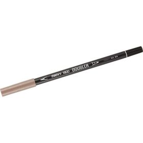 Marvy 1800-84 Boz Kahverengi Çift Uçlu Brush Pen Fırça Kalem