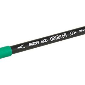Marvy 1800-97 Elma Yeşili Çift Uçlu Brush Pen Fırça Kalem