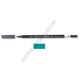 Marvy 1800-98 Zümrüt Çift Uçlu Brush Pen Fırça Kalem