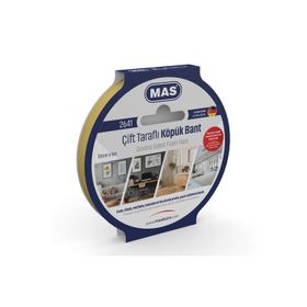 Mas 2641 12 mm x 5 m Çift Taraflı Köpük Bant