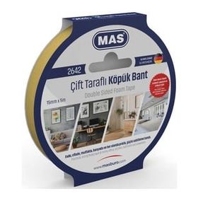 Mas 2642 15 mm x 5 m Çift Taraflı Köpük Bant